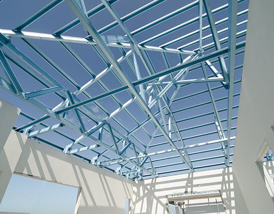 Estrutura de telhado em Light Steel Frame