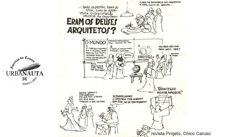 Encarte da revista Projeto, década de 80 do século XX, por Chico Caruso